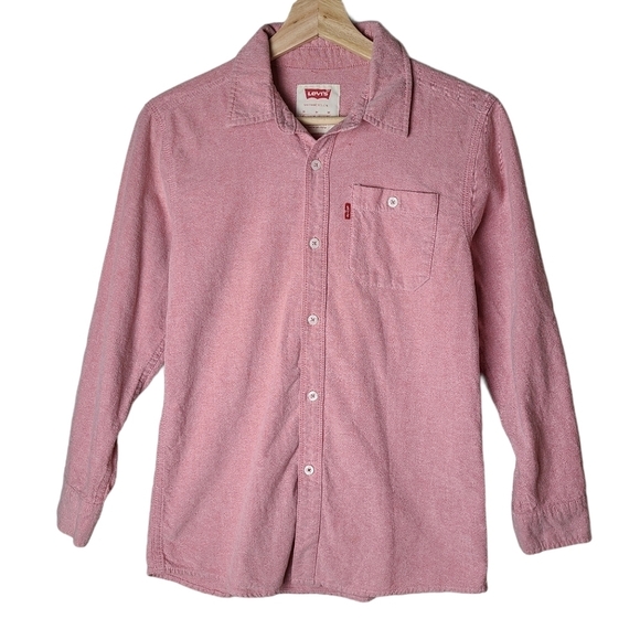 Levi's pink  long-sleeved buttoned down kids shirt - Picture 1 of 11